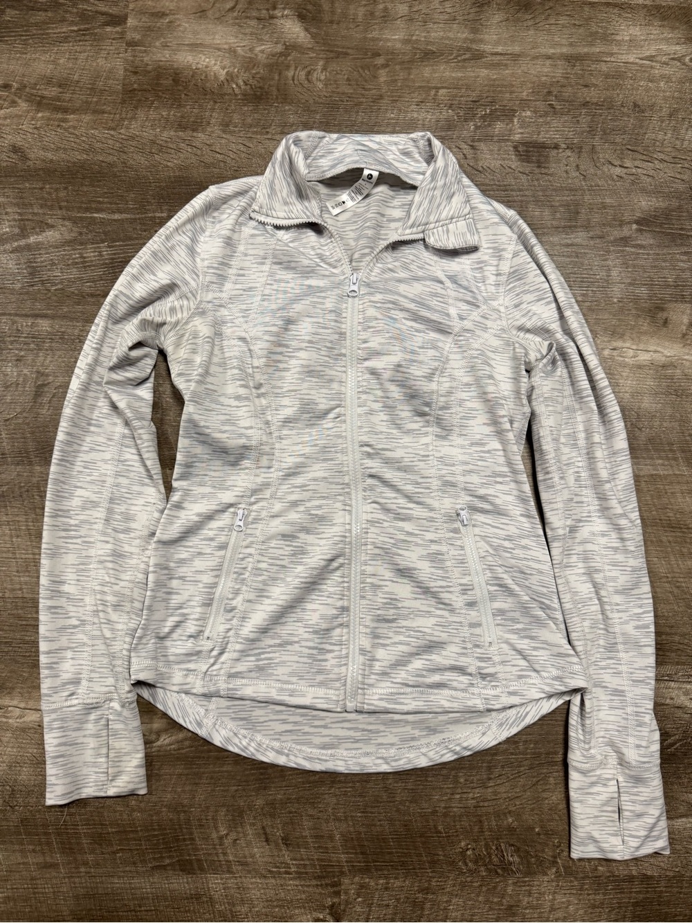 90 Degrees by Reflex Grey Zip Up Athletic Jacket Size Small